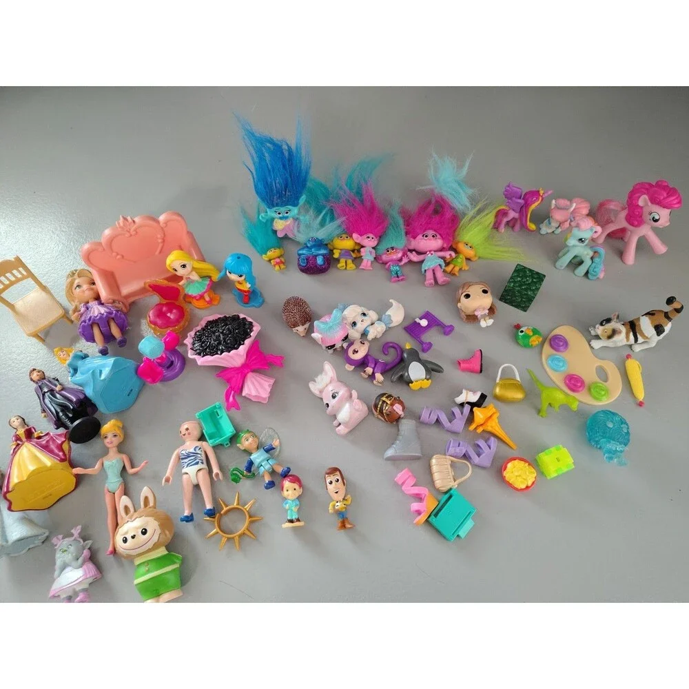Huge 60+pc Random Girl Toys Toy Figure Lot Disney, Trolls, MLPony, Animals Dogs - Picture 11 of 11